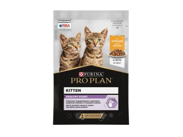 Пауч Purina Pro Plan для котят вкусные кусочки с курицей в желе, 85 г