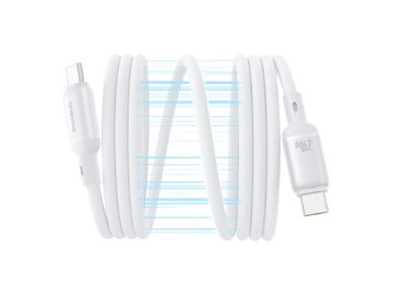 Кабель Baseus PicoGo Magnetic Liquid Silicone Fast Charging Cable USB-C to USB-C (1м, белый)