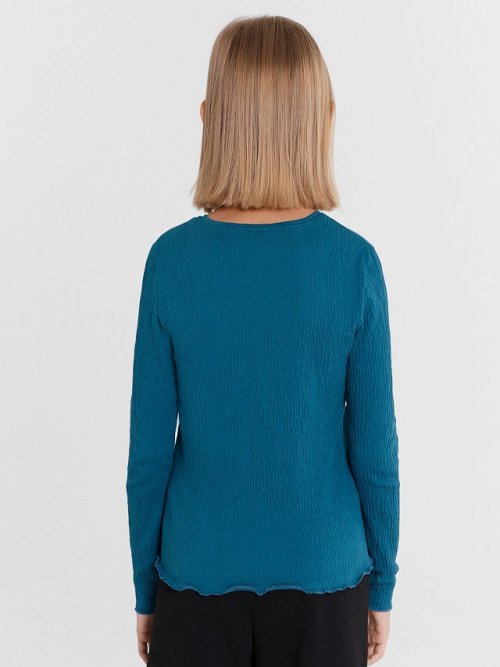 Джемпер для девочек изумрудного цвета, фото 3 из 5