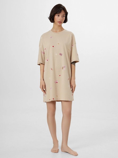 Сорочка ночная женская с печатью, фото 1 из 12