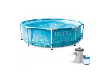 Каркасный бассейн Intex Metal Frame Beachside 28208 (305х76) c фильтром и насосом