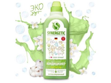 Кондиционер ополаскиватель для белья SYNERGETIC биоразлагаемый Райский сад, 1 л