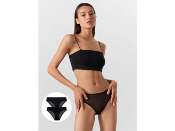 Трусы женские слипы мультипак (2 шт.) в черном цвете