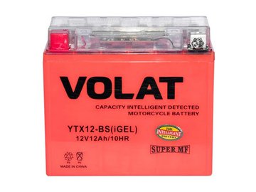 Мотоаккумулятор VOLAT YTX12-BS 12Ah (iGEL) L+