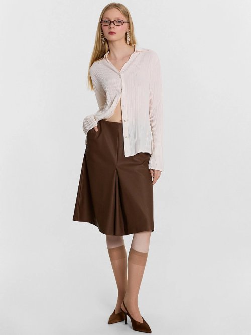 Юбка женская коричневая, фото 4 из 5