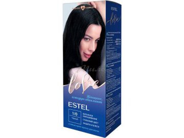 Краска для волос ESTEL Love Intense, тон 1/0 черный, 100 мл