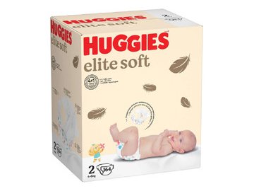 Детские одноразовые подгузники Huggies Elite Soft Box 2 (4-6 кг) 164 шт 5 элемент