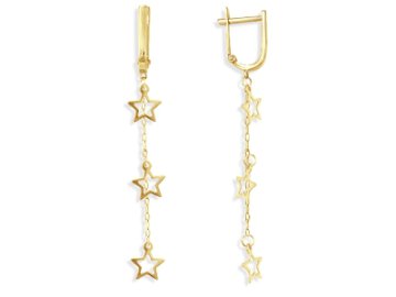 Серьги длинные Karatov, красное золото 585 проба