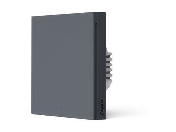 Умный выключатель Aqara Smart Wall Switch H1 WS-EUK03-G одноклавишный с нейтралью (графит)