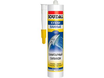 Герметик силиконовый санитарный SOUDAL  белый 280мл