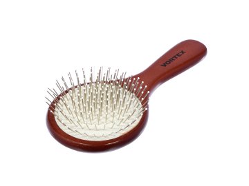 Расческа VORTEX деревянная, массажная с металлическими зубчиками 19,5х9,5х3,5 см/30