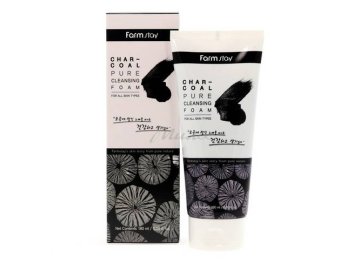 Пенка для лица FARMSTAY Charcoal Pure Cleansing Foam очищая c древесным углем, 180 мл