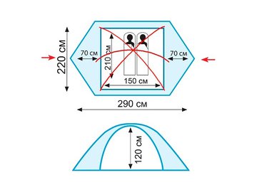 Палатка TRAMP Peak 2 v2 (TRT-25)