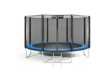 Батут пружинный ATLAS SPORT 12ft-4 Basic blue (с защитной сеткой и лестницей) на акции в магазинах 5 элемент