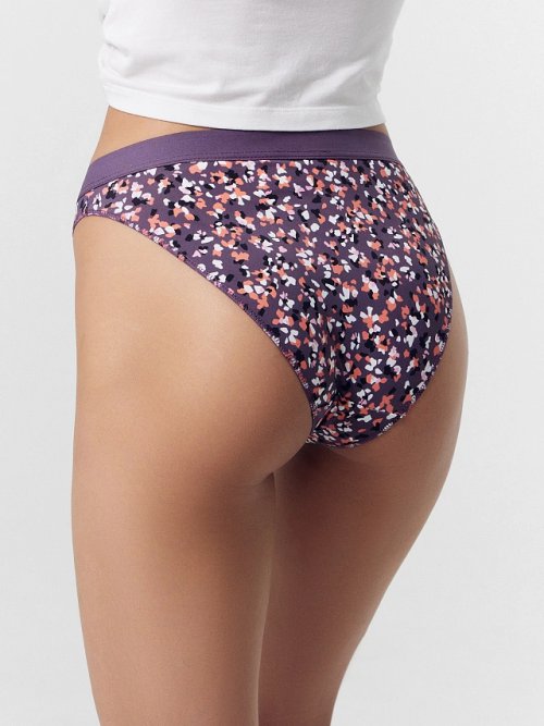 Трусы женские классические фиолетовые с абстракцией, фото 4 из 18
