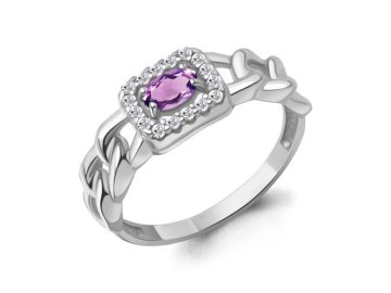 Кольцо декоративное Aquamarine, серебро 925 проба, вставка фианит