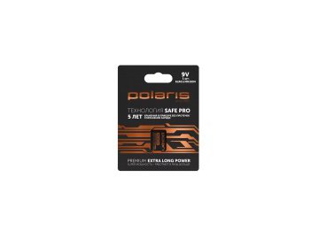 Батарейки polaris pb 9v 1 шт premium (черный) Электросила