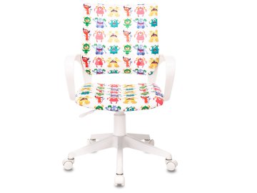 Компьютерное кресло Бюрократ Burokids 1W (белый монстры/пластик белый)