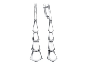 Серьги длинные BIRYUZA, серебро 925 проба