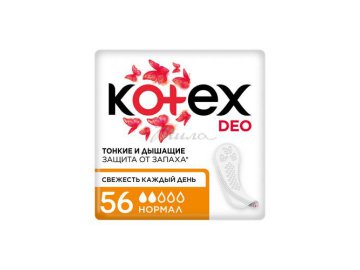 Мила акции Наровля - Ежедневные прокладки KOTEX Normal deo, 56 шт.