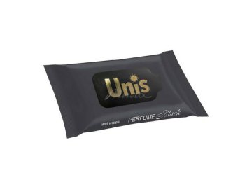 Салфетки влажные UNIS антибактериальные Perfume Black, 15 шт