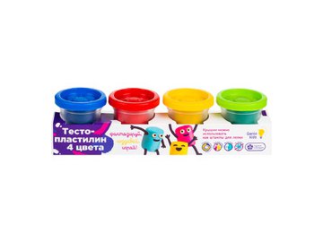 Набор для лепки Genio Kids Тесто-пластилин 4 цвета TA1008B на акции в магазинах 5 элемент