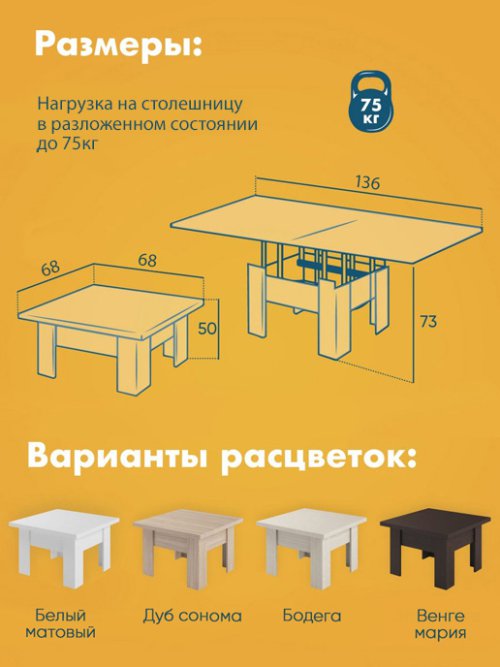 Стол журнальный «Трансформер Элит», фото 4 из 10