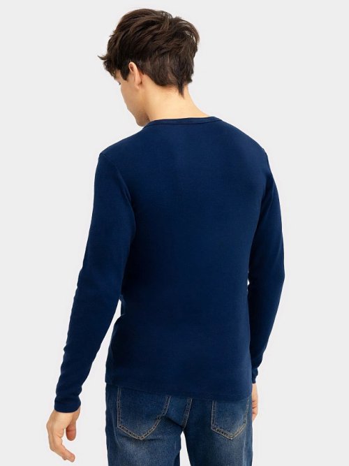 Джемпер мужской в темно-синем цвете, фото 4 из 5