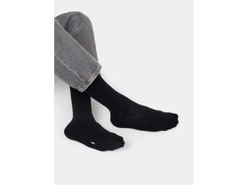 Высокие мужские носки однотонного чёрного цвета Марк Формель