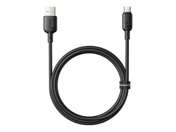 Кабель Baseus Silky Series Fast Charging Cable USB to Type-C 100W (1 м, черный)