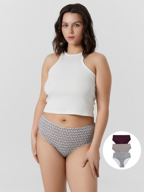 Трусы макси женские в наборе, 3 шт, фото 1 из 30