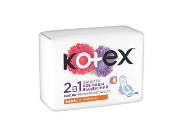 Прокладки женские KOTEX 2в1 Нормал+, 7 шт