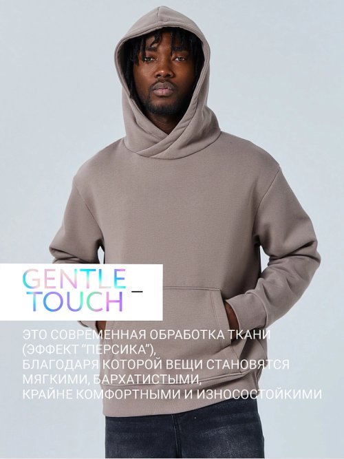 Теплое худи мужское серое с начесом, фото 2 из 18