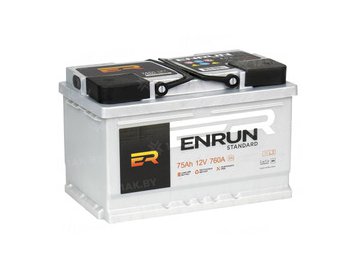 Автомобильный аккумулятор ENRUN 6СТ 75 Ah  R+(EN750S) на акции в магазинах 5 элемент