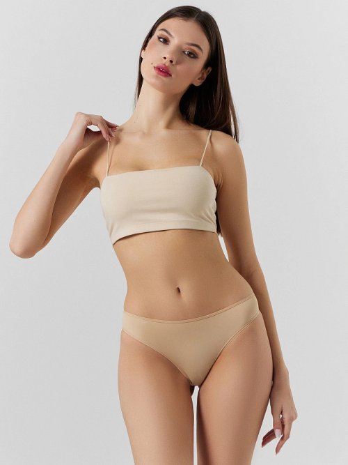 Трусы бразилиана женские бежевые, фото 1 из 24