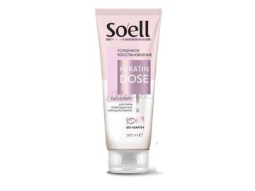 Бальзам-ополаскиватель для волос SOELL Professional KERATIN DOSE экстримальное восстановление, 200 мл Мила