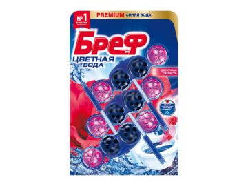 Средство чистящее д/унитаза БРЕФ Колор-Актив Цветочная Свежесть 3*50г