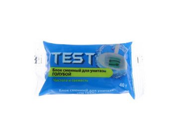 Блок сменный для унитаза TEST Голубой, 40 г