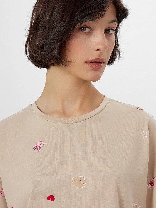 Сорочка ночная женская с печатью, фото 3 из 12