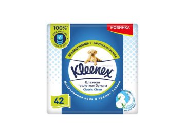 Бумага туалетная влажная KLEENEX , сменный блок, 42 шт