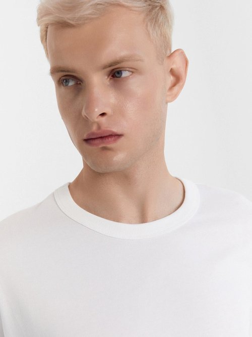 Лонгслив мужской в белом цвете, фото 4 из 6