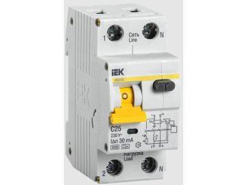 Дифавтомат (АВДТ) IEK АВДТ 34 3P+N C25 30мА тип A