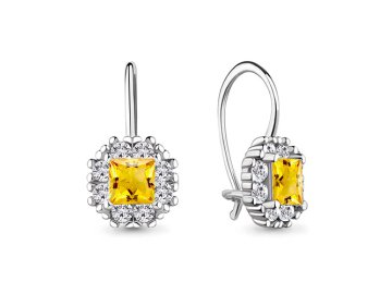 Серьги детские Aquamarine, серебро 925 проба, вставка стекло