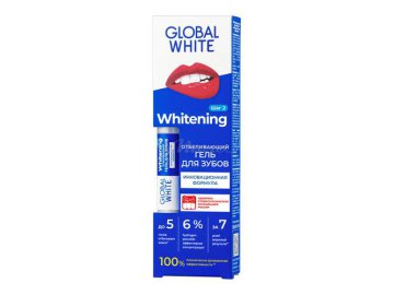 Гель-карандаш для зубов GLOBAL WHITE Отбеливающий, 5 мл