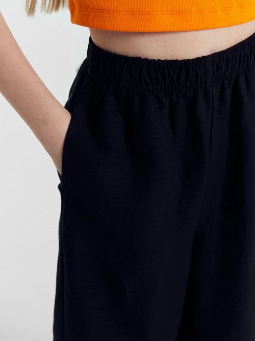 Брюки для девочек в черном цвете, фото 6 из 7