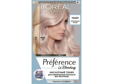 Тонер для волос L'OREAL Paris Preference кислотный, тон жемчужный блонд