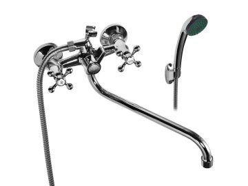 Смеситель для ванны, круглый излив, керам. диверт. 35ф Wisent W2365 Ledeme