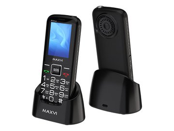 Мобильный телефон Maxvi B21ds up +ЗУ WC-112 (черный) на акции в магазинах 5 элемент