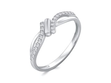 Кольцо декоративное BIRYUZA, серебро 925 проба, вставка цирконий в Березе 7 Карат