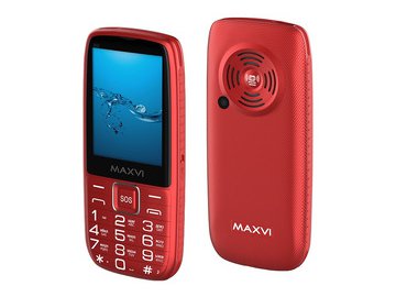 Мобильный телефон Maxvi B32 (красный) на акции в магазинах 5 элемент